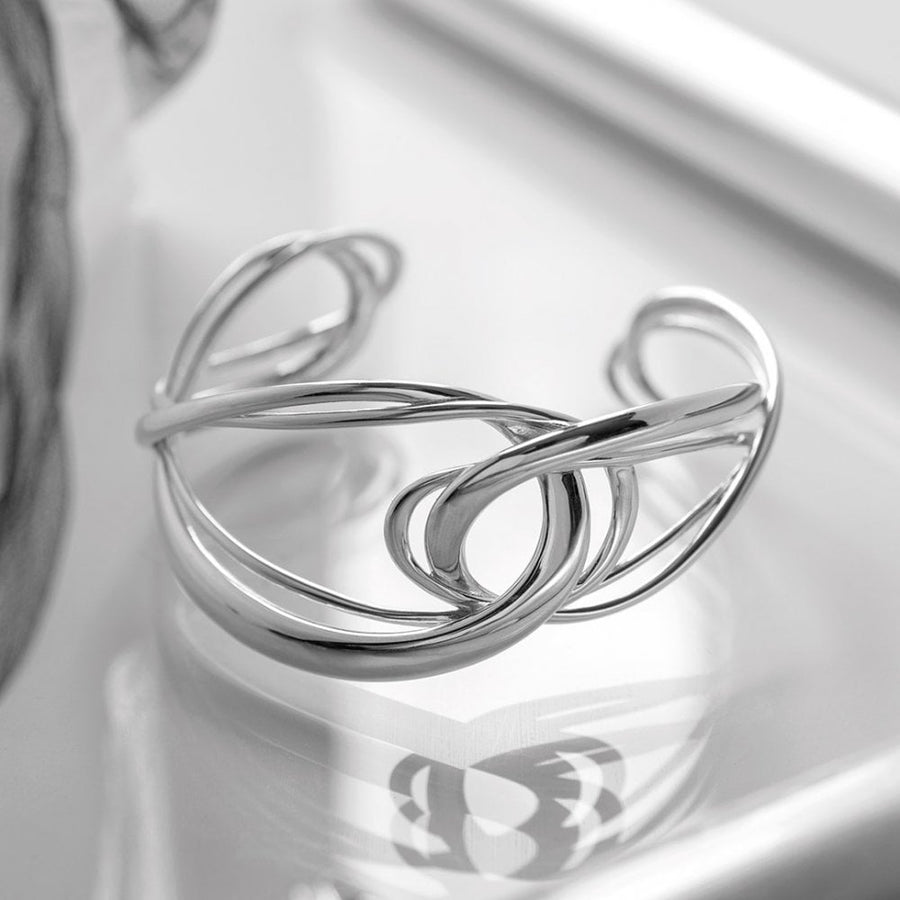 Kit Heath Sterling Silver Infinity Grande Cuff Bangle