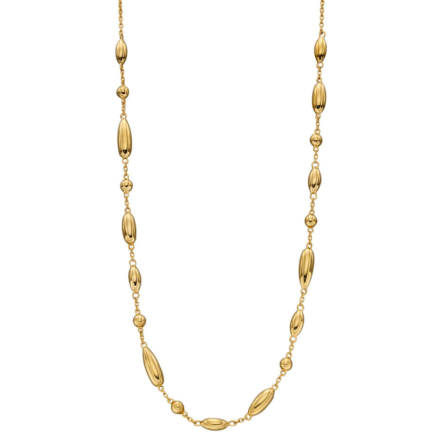 Plain Beaded Adjustable Chain Necklace