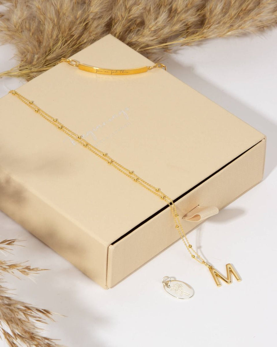 Gold Plated Fine Trace & Ball Link Chain Necklace