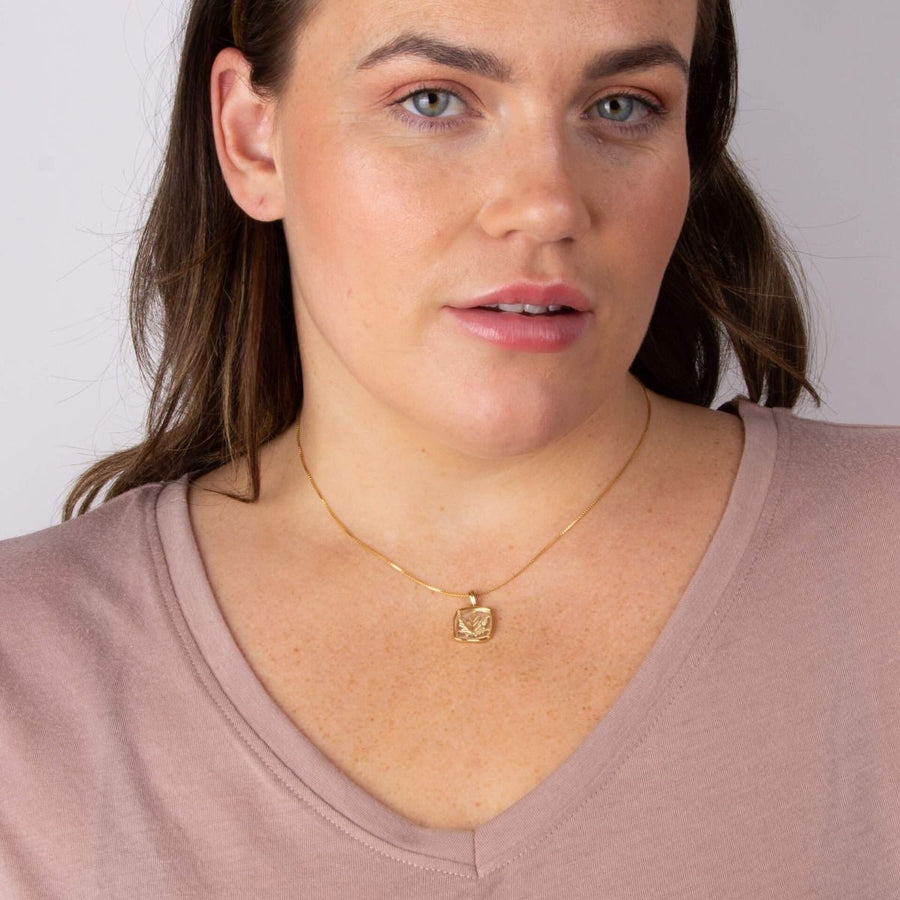 Gold Plated Fine Box Chain Adjustable Necklace