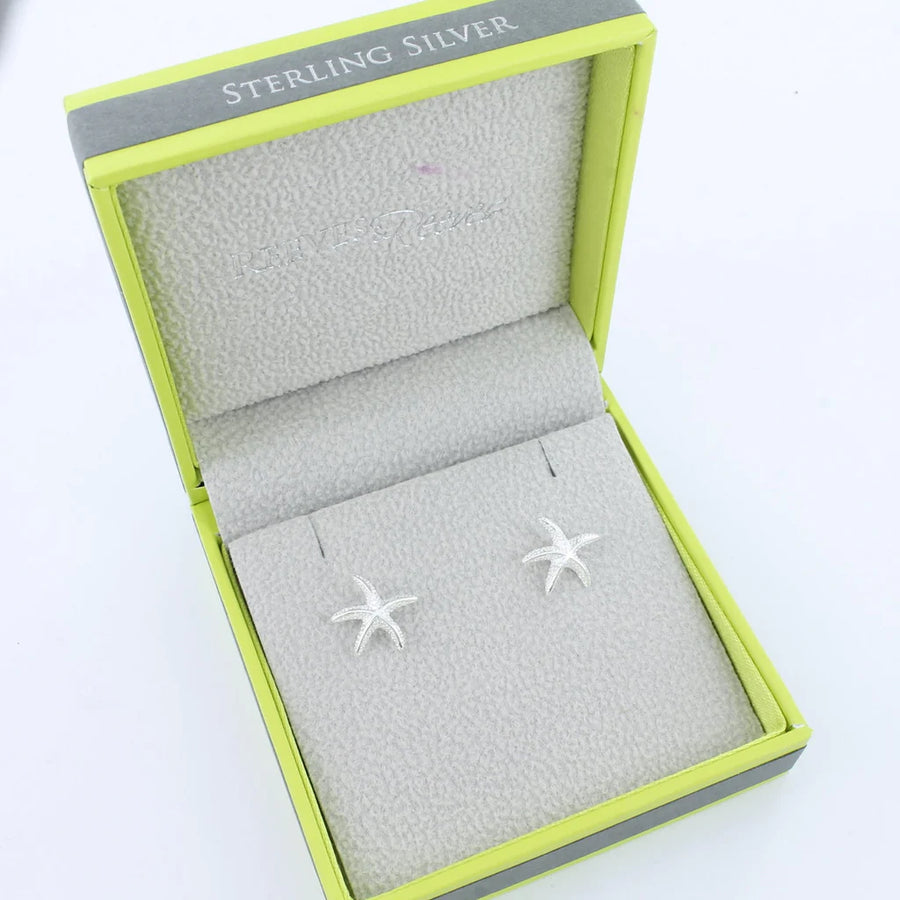Sterling Silver 12mm Starfish Stud Earrings