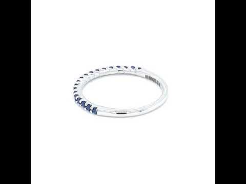 9ct White Gold All Sapphire Eternity Style Ring