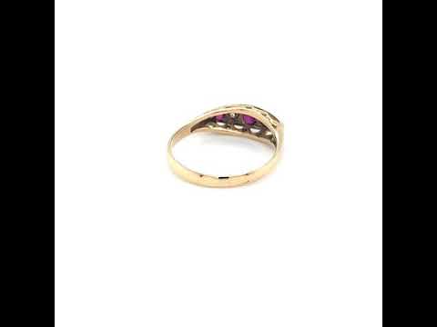 Previously Owned 18ct Yellow Gold Ruby & Diamond Ring