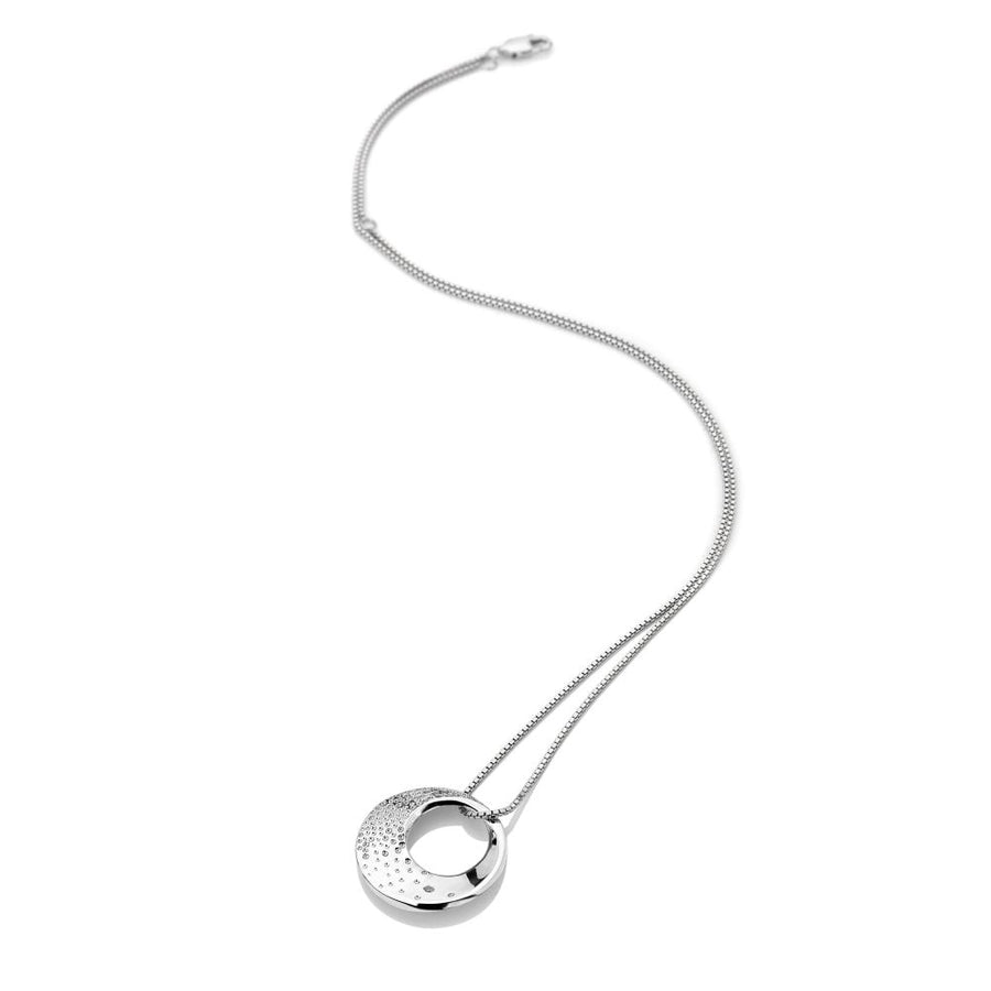 Hot Diamonds Silver Open Circle Scattered Design Necklace