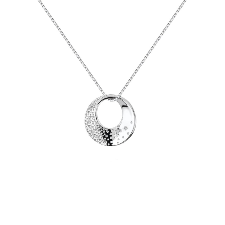 Hot Diamonds Silver Open Circle Scattered Design Necklace