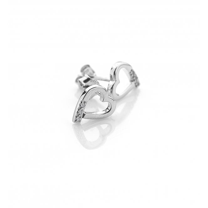 Hot Diamonds Silver Open Heart Stud Earrings