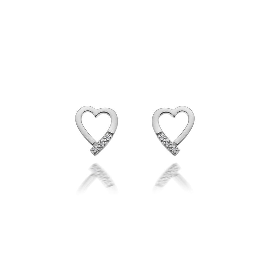 Hot Diamonds Silver Open Heart Stud Earrings
