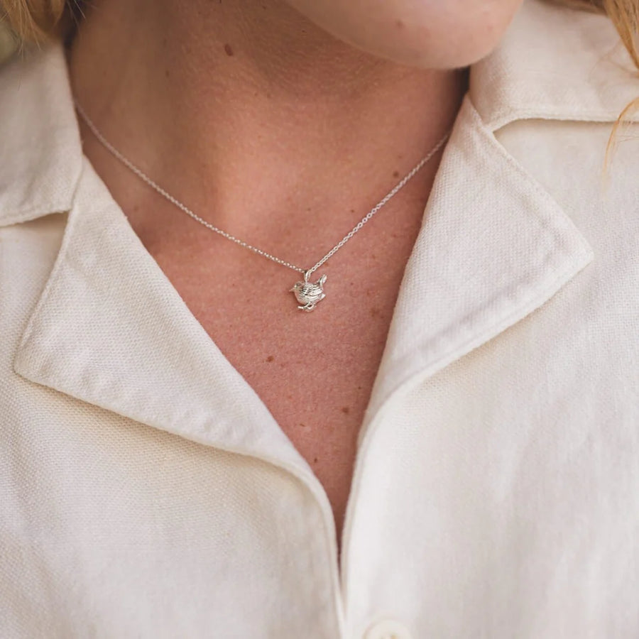 Sterling Silver Wren Pendant & Chain