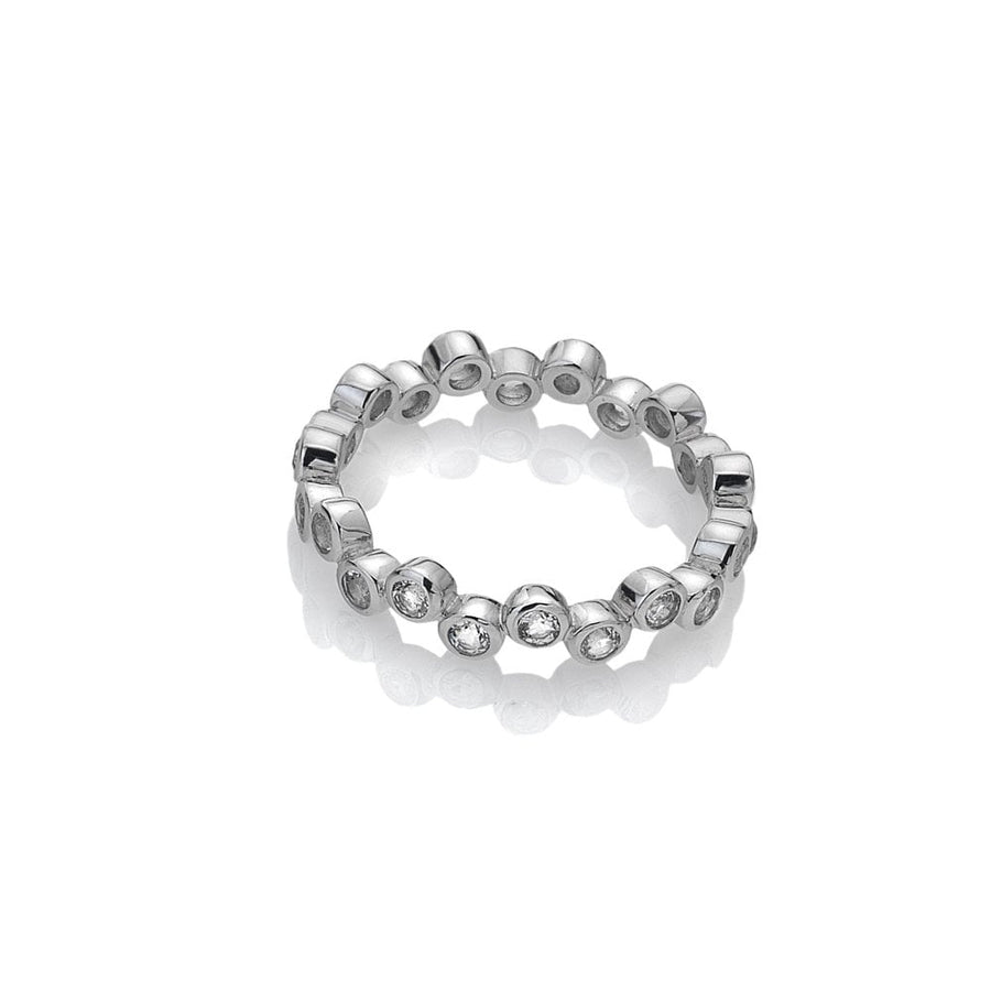 Hot Diamonds White Topaz Full Eternity Bubble Ring