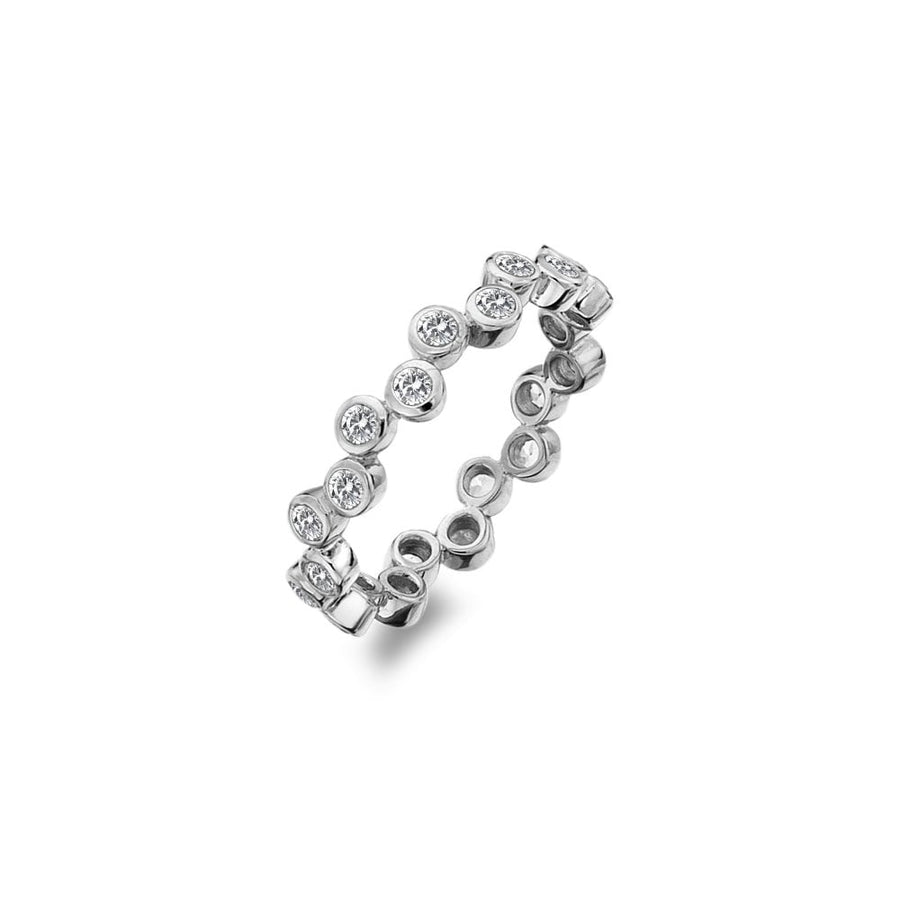 Hot Diamonds White Topaz Full Eternity Bubble Ring