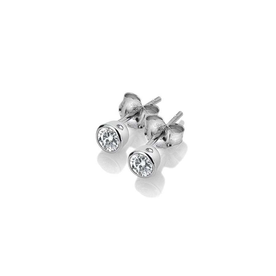 Hot Diamonds Silver White Topaz Stud Earrings