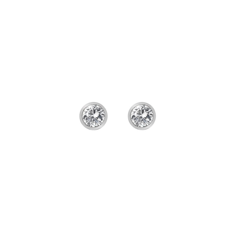 Hot Diamonds Silver White Topaz Stud Earrings