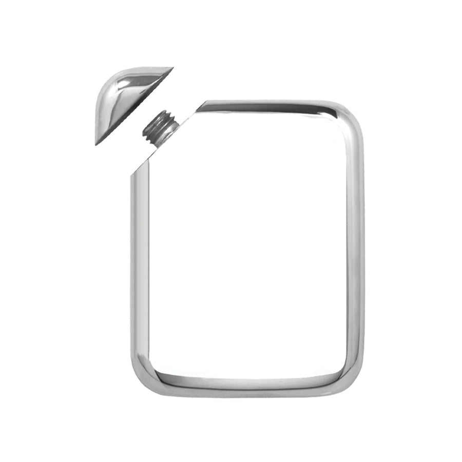 English Pewter Company Novus Flask With Leather Pouch