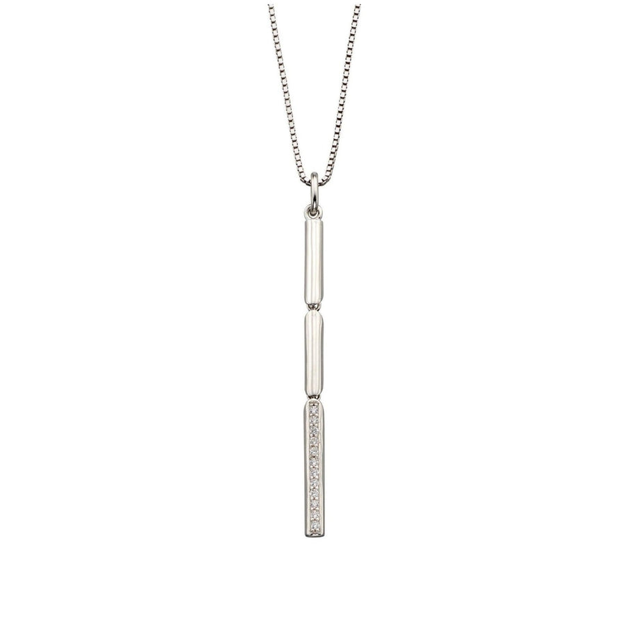 Fiorelli Sterling Silver Triple Bar Pendant & Chain