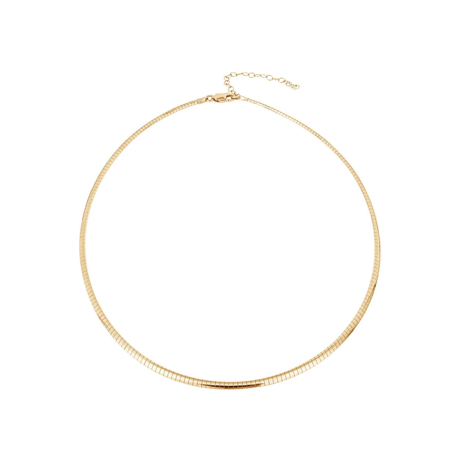 Gold Plated Omega Chain Collar Necklace