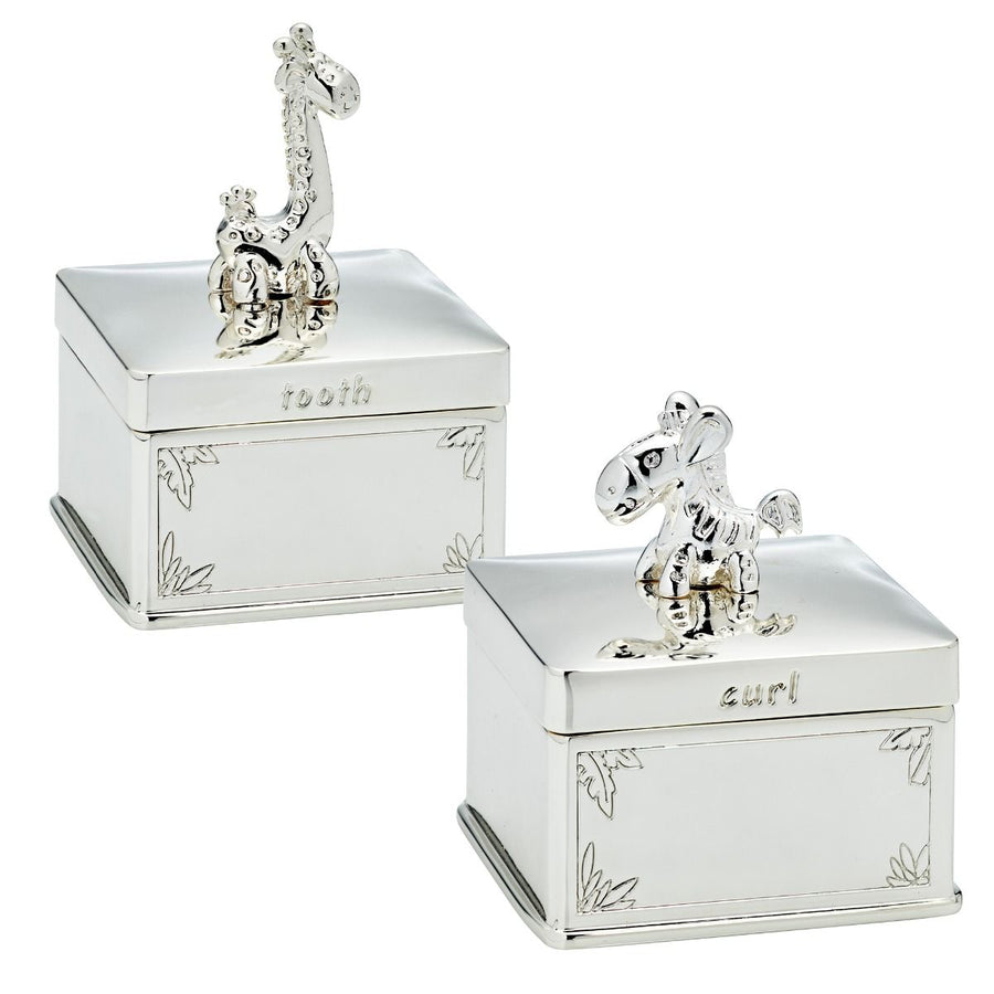 D for Diamond Childs Giraffe & Zebra Tooth and Curl Boxes
