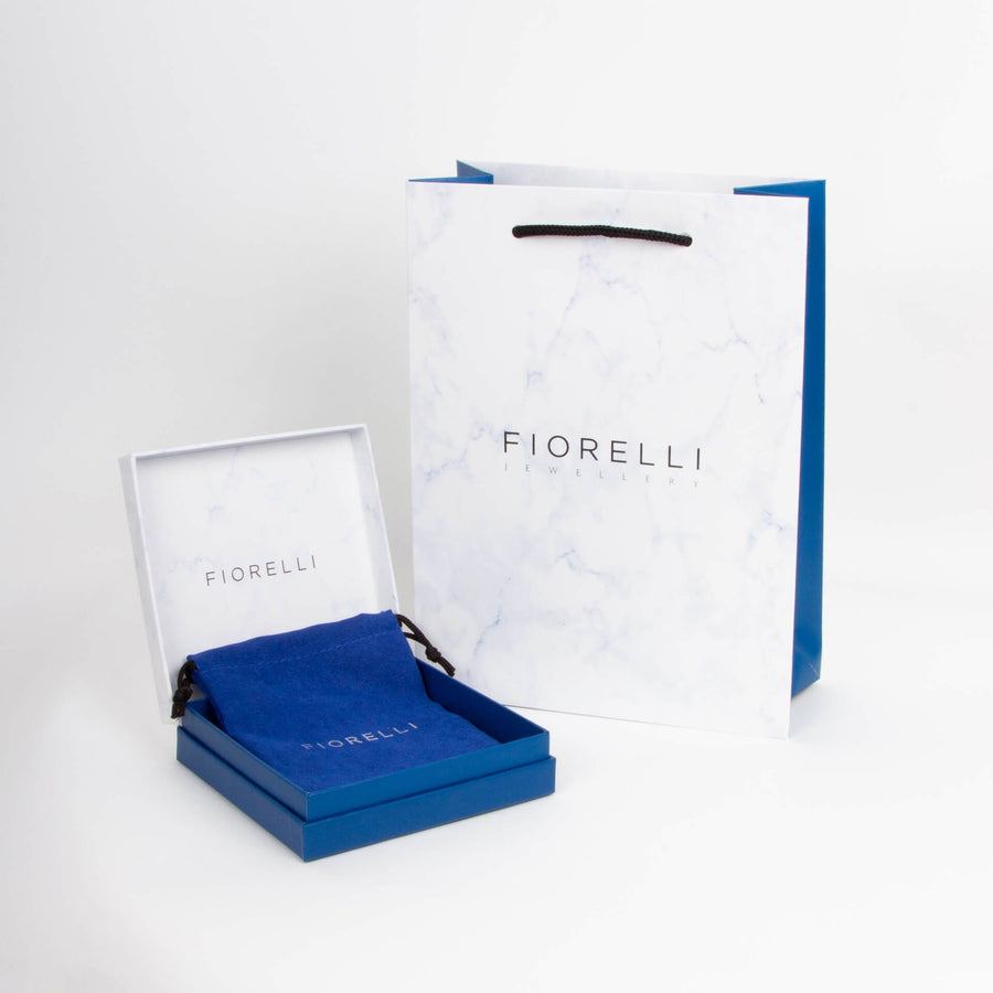 Fiorelli Sterling Silver Double Blue Crystal Pendant & Chain