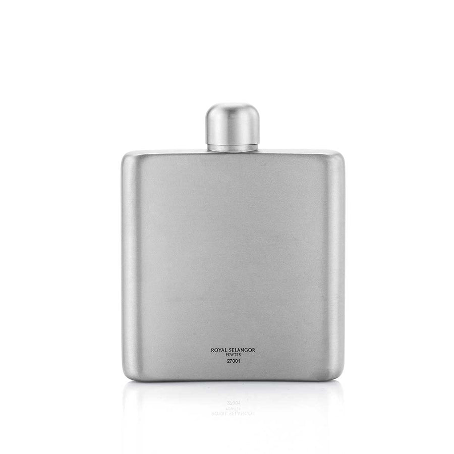 Royal Selangor Pewter Faceted Square Hip Flask