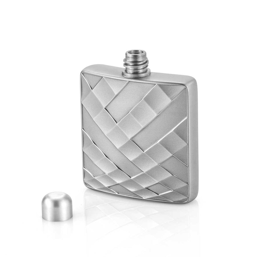 Royal Selangor Pewter Faceted Square Hip Flask