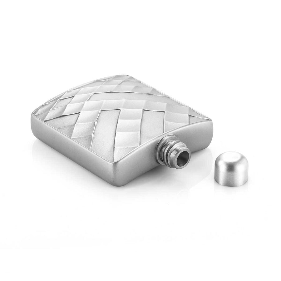 Royal Selangor Pewter Faceted Square Hip Flask