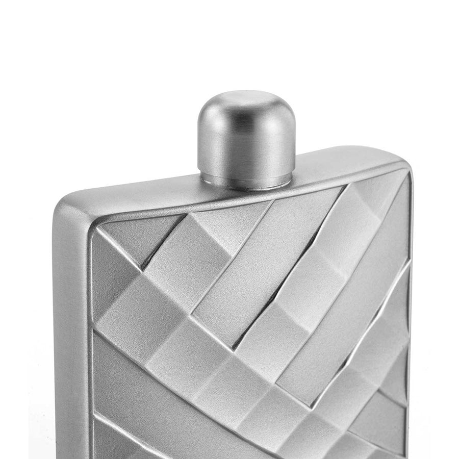 Royal Selangor Pewter Faceted Square Hip Flask