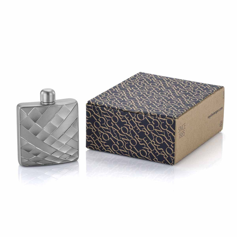 Royal Selangor Pewter Faceted Square Hip Flask