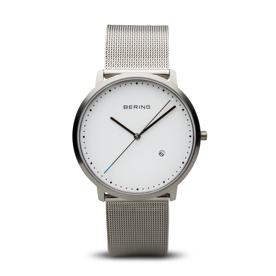 Bering Classic Stainless Steel Mesh Watch with Long Second Sweep