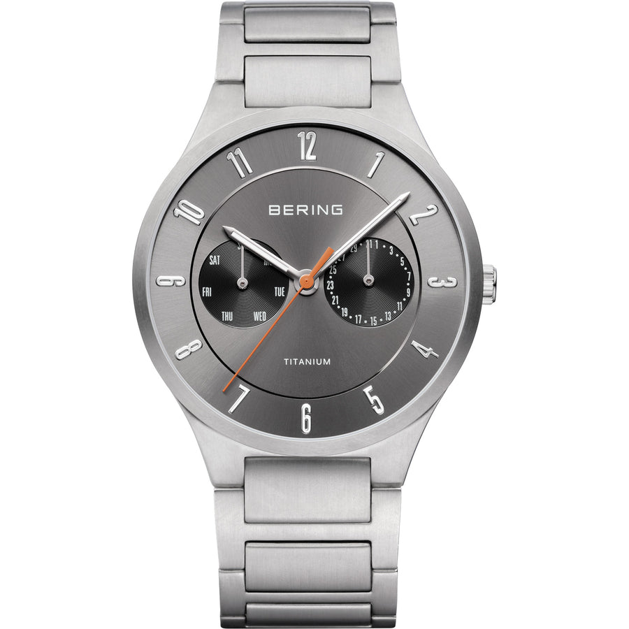 Bering Titanium Gents Bracelet Watch with Grey Dial