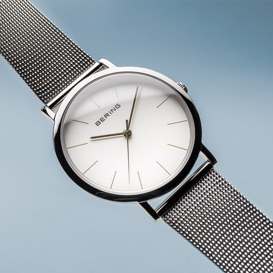 Bering Classic Stainless Steel Mesh Watch