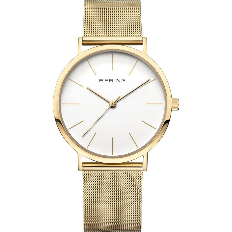 Bering Classic Gold Plated Stainless Steel Mesh Watch
