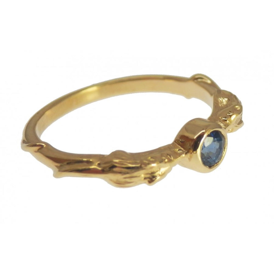 Bensons Originals 9ct Yellow Gold Signature 'Mouse' Sapphire Ring