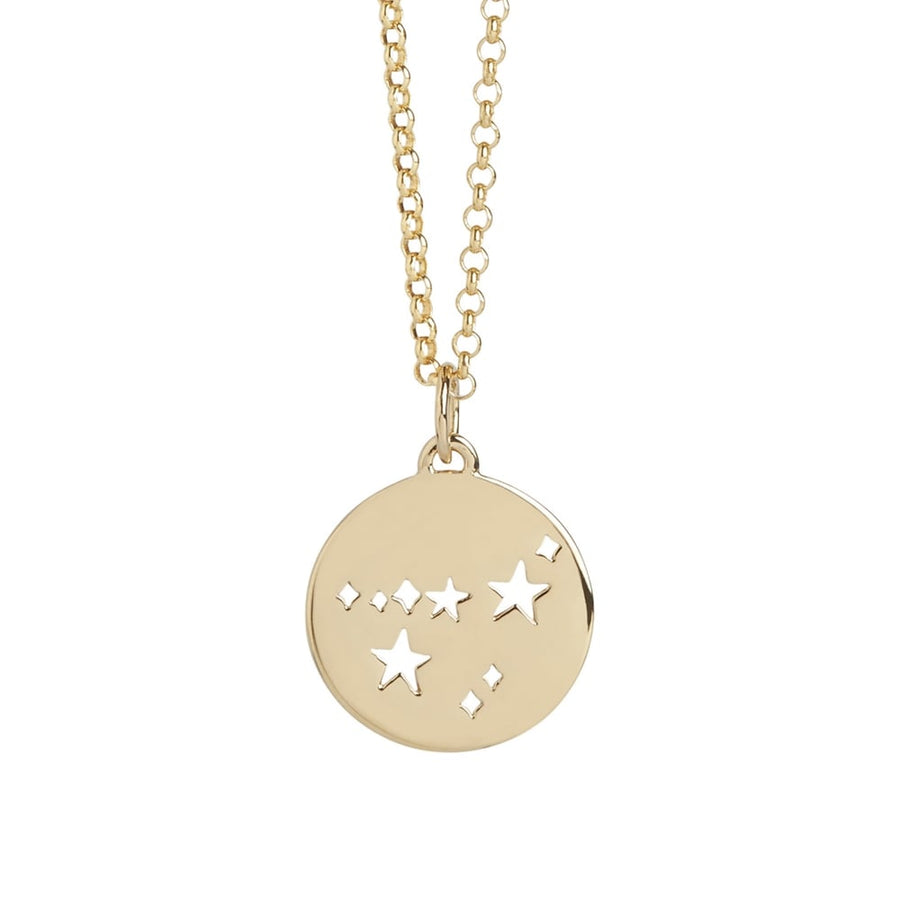 MURU Sterling Silver Gold Plated 'Capricorn' Constellation Pendant