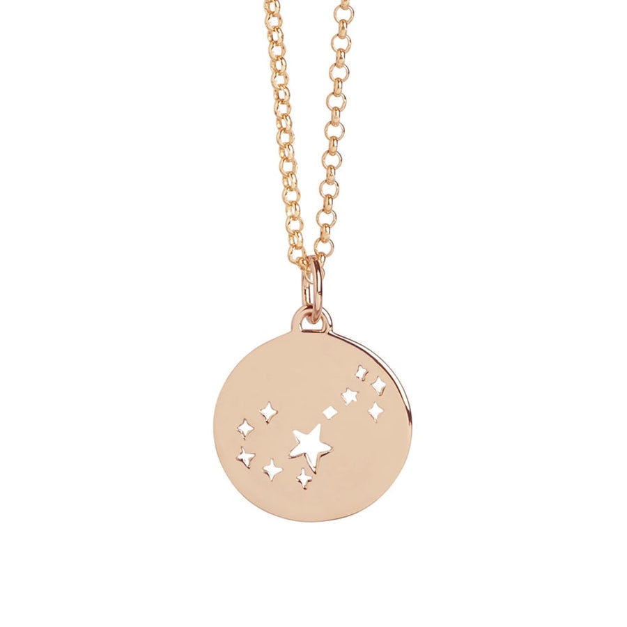 MURU Sterling Silver Rose Gold Plated 'Scorpio' Constellation Pendant