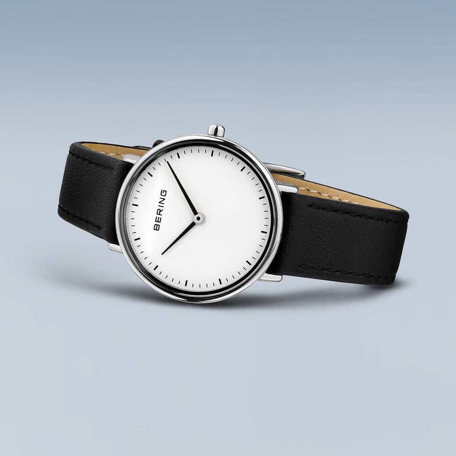 Bering Slim Classic Ladies Black Strap Watch