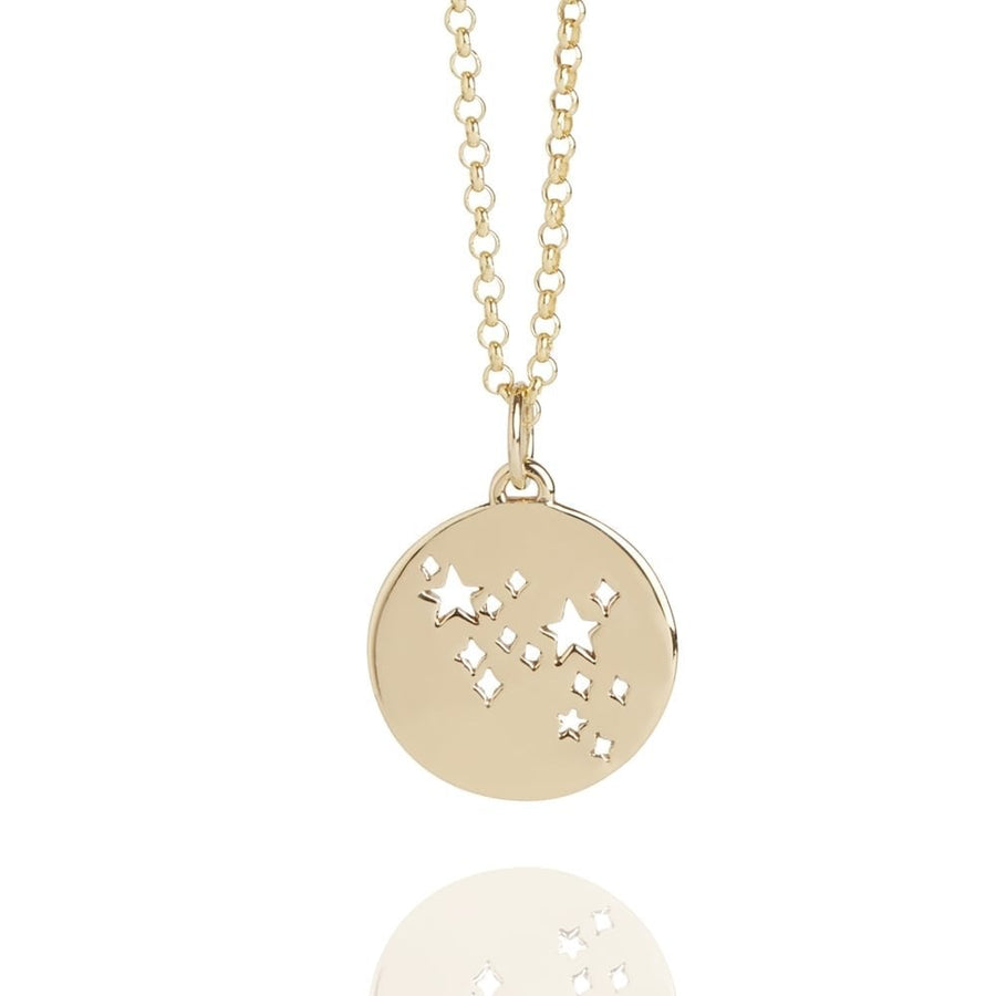 MURU Sterling Silver Gold Plated 'Sagittarius' Constellation Pendant