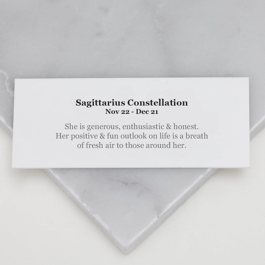 MURU Sterling Silver Gold Plated 'Sagittarius' Constellation Pendant