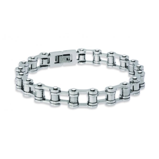 Unique Stainless Steel Track Link Bracelet