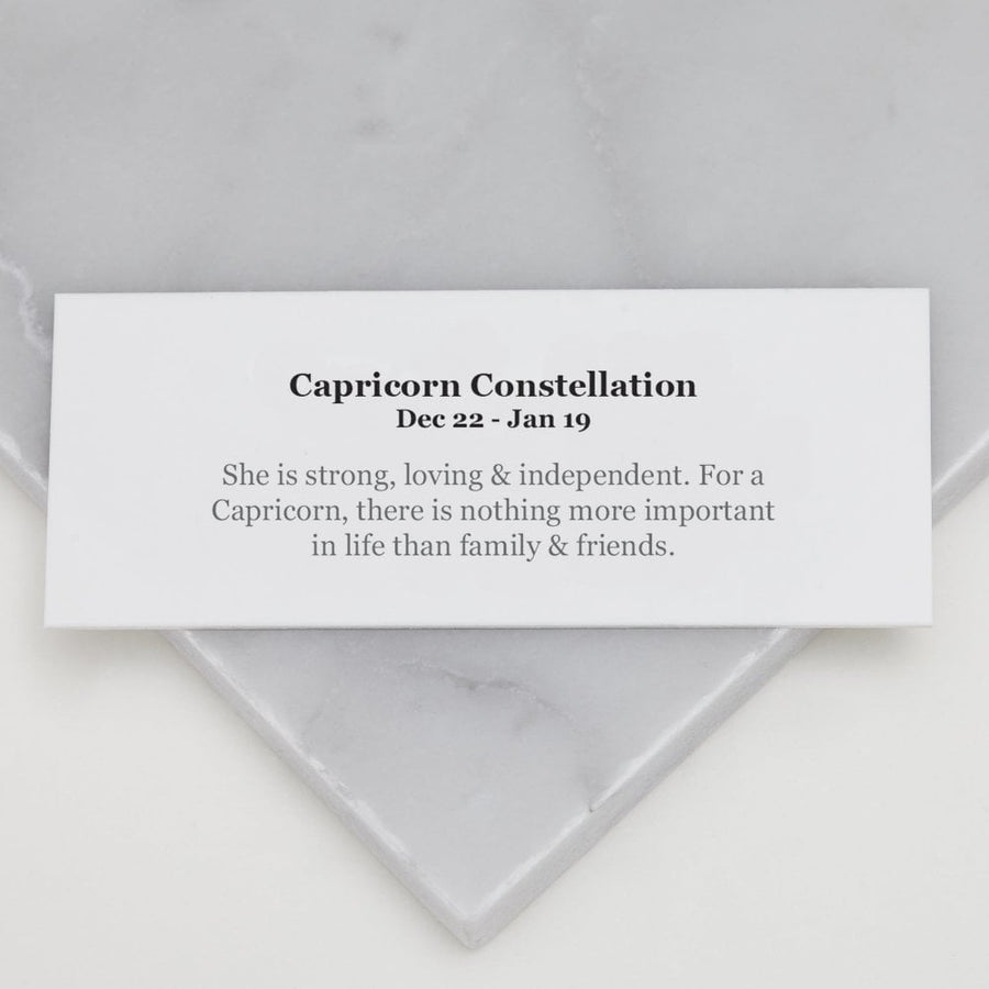 MURU Sterling Silver Gold Plated 'Capricorn' Constellation Pendant