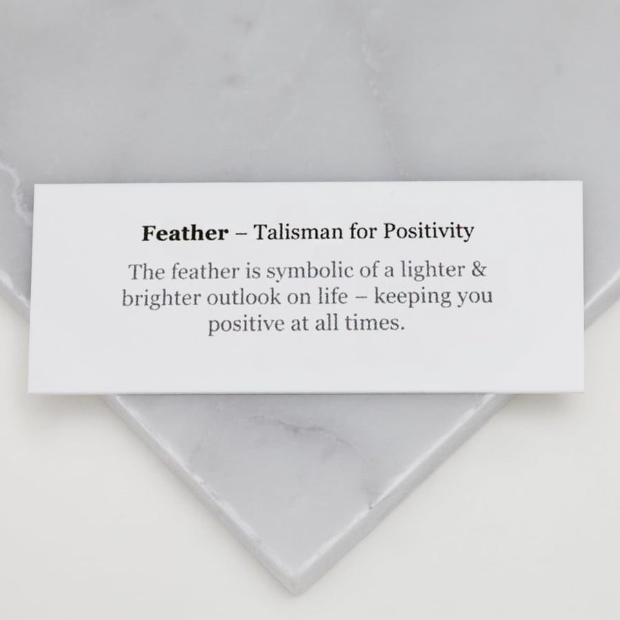 MURU Rose Gold Plated Silver Feather Necklace - POSITIVITY