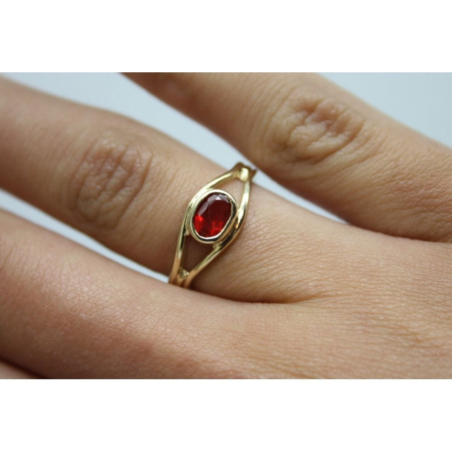 Bensons Originals 9ct Yellow Gold Fire Opal Ring