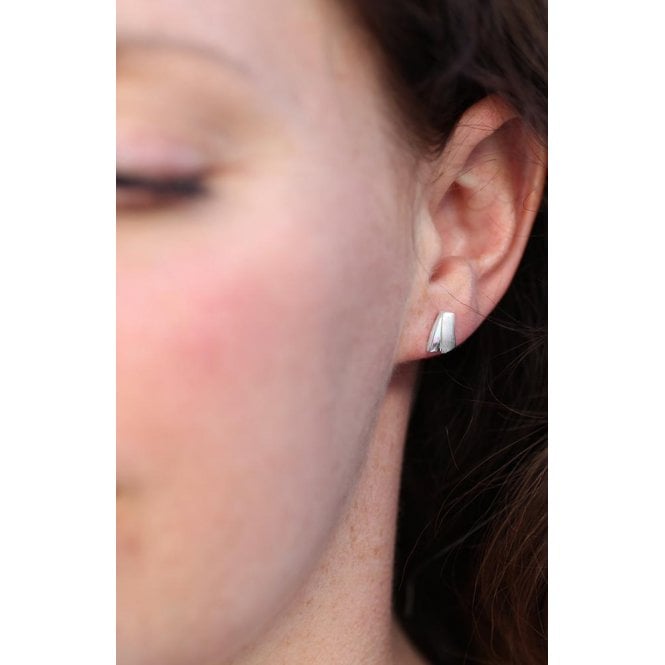 Sterling Silver Double Strand Stud Earrings