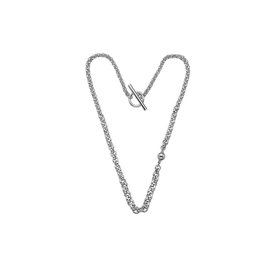 Sterling Silver Graduated Belcher Chain Necklace