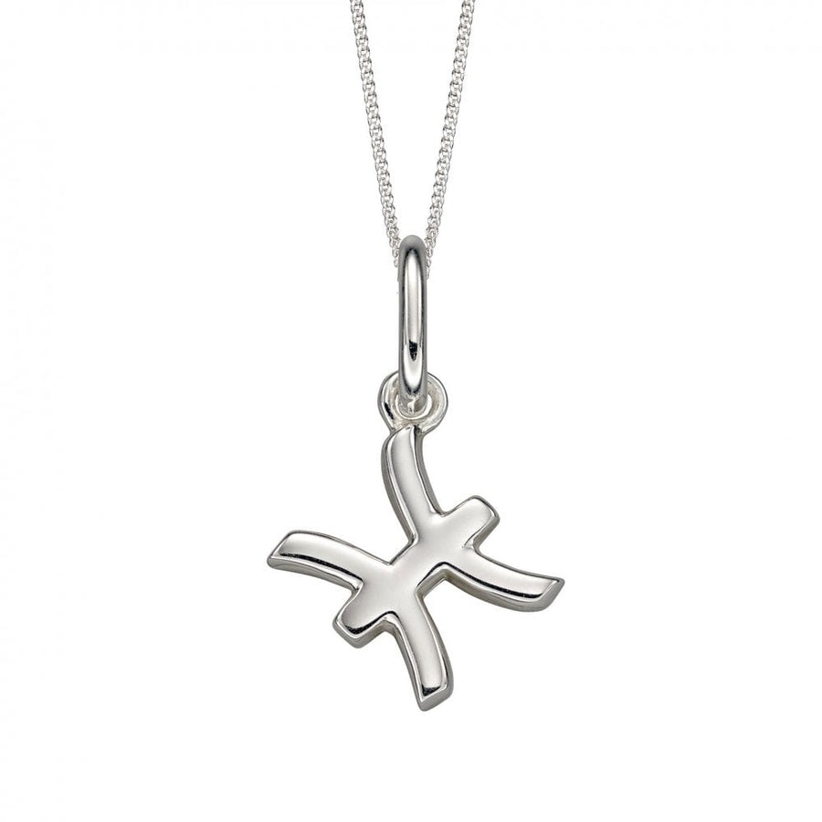 Sterling Silver Pisces Zodiac Necklace