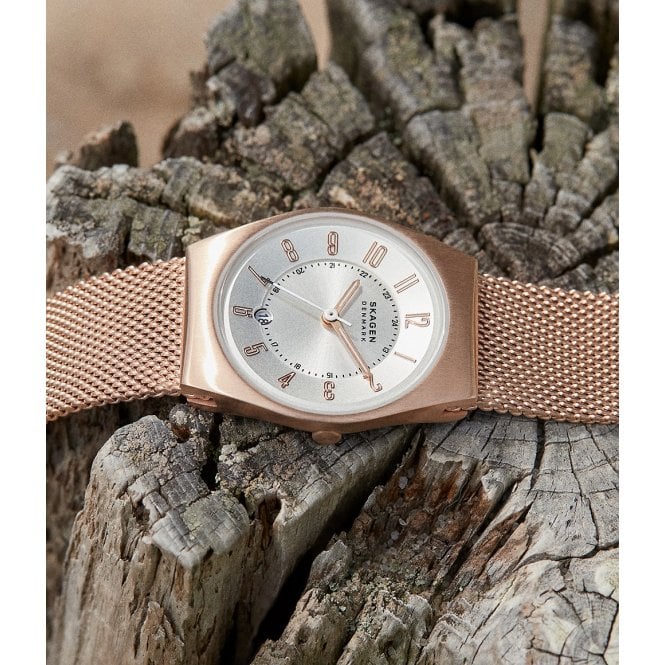 Skagen Ladies Rose Gold Mesh Watch