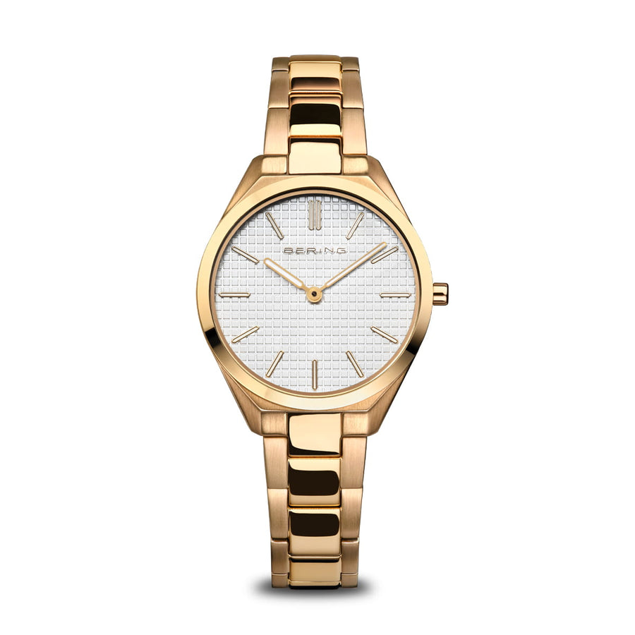 Bering Gold-plated Stainless Steel Ultra Slim Ladies Watch