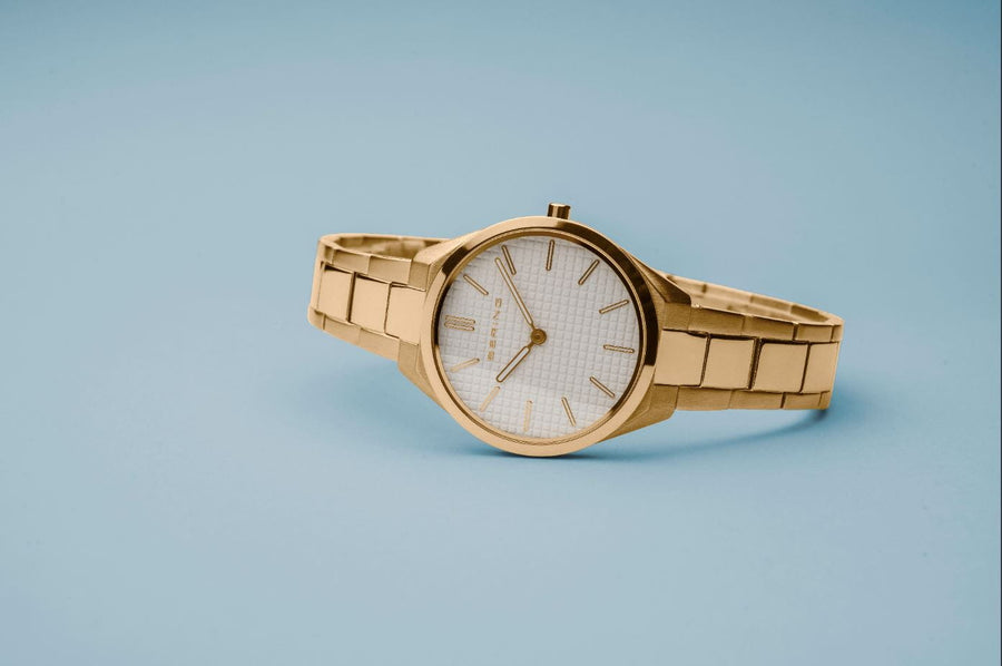 Bering Gold-plated Stainless Steel Ultra Slim Ladies Watch