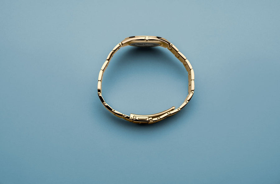 Bering Gold-plated Stainless Steel Ultra Slim Ladies Watch