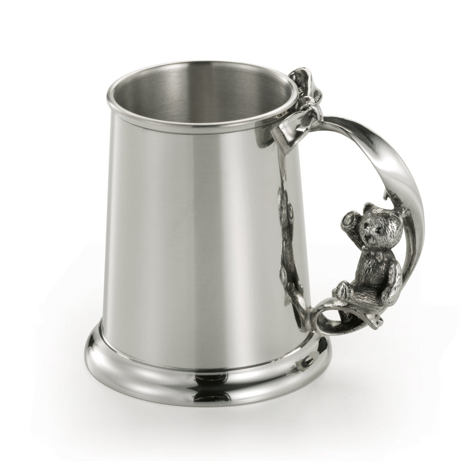 Royal Selangor Pewter Baby Teddy Mug in Wooden Box