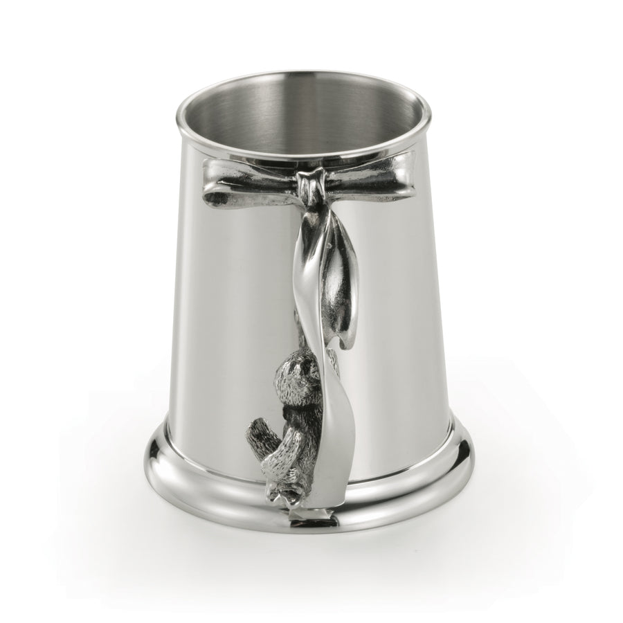 Royal Selangor Pewter Baby Teddy Mug in Wooden Box