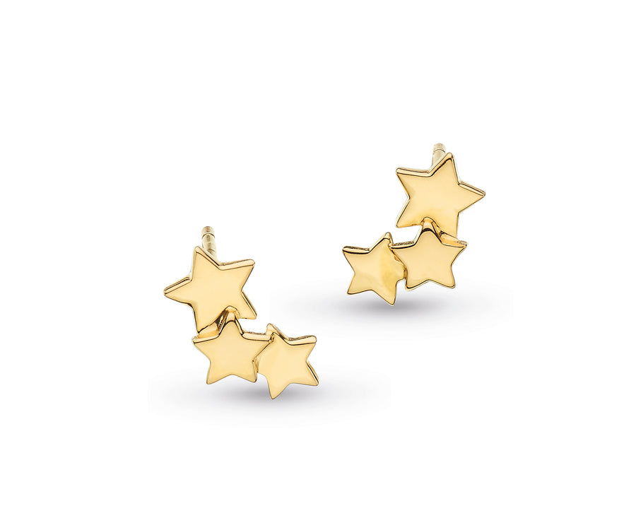 Kit Heath Sterling Silver Gold Vermeil 'Stargazer' Stud Earrings